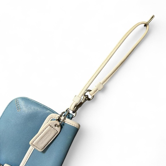 Coach Blue Leather Wallet with Silver Buckle Detail - Picture 6 of 6